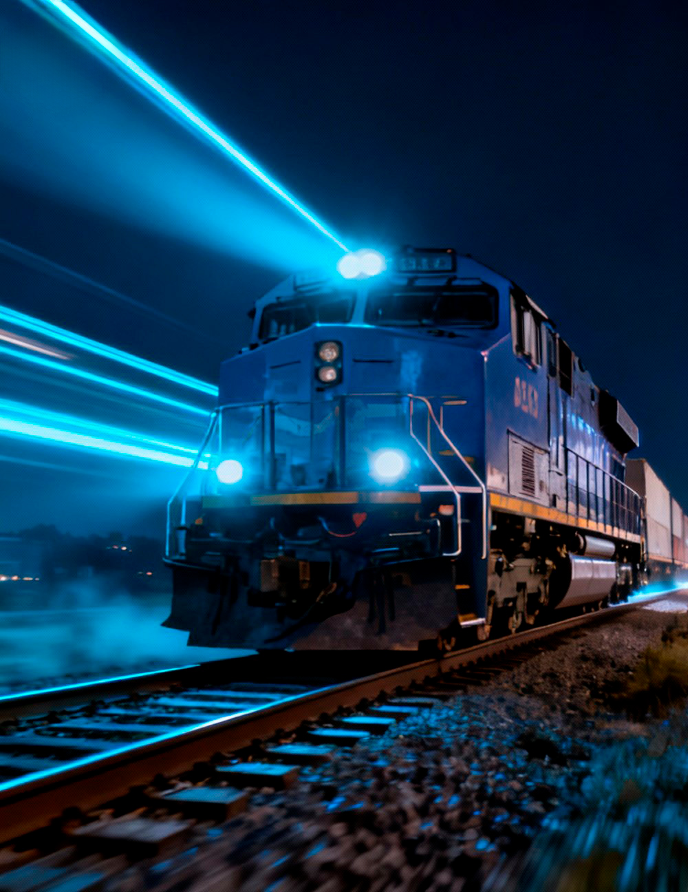 Locomotiva em operação ferroviária