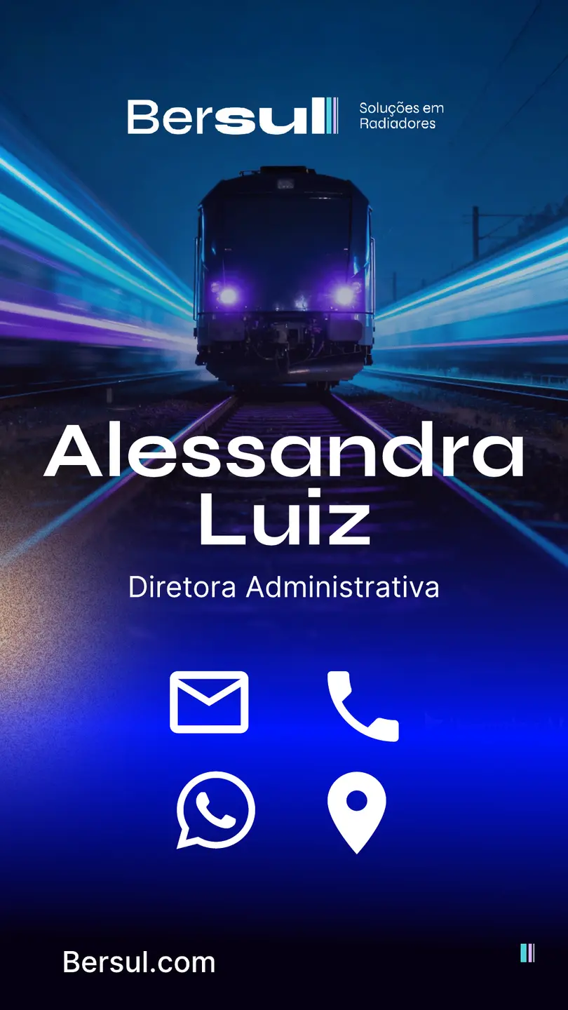 Cartão digital de Alessandra Luiz, Diretora Administrativa