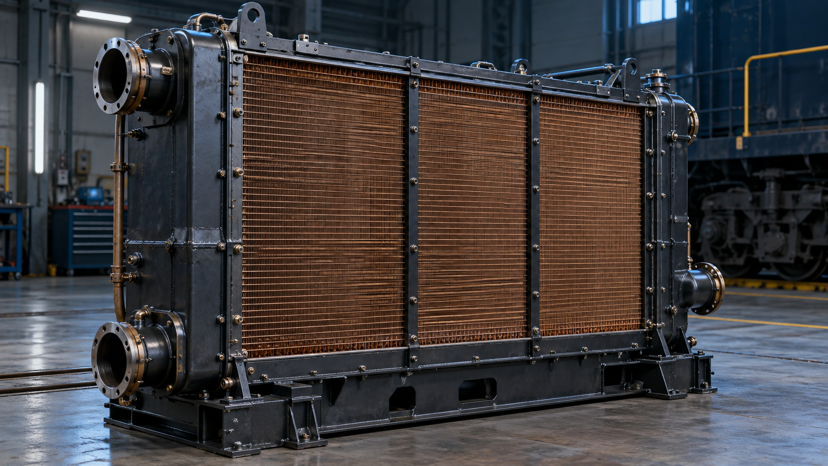 Radiador ferroviário reforçado para locomotiva U26