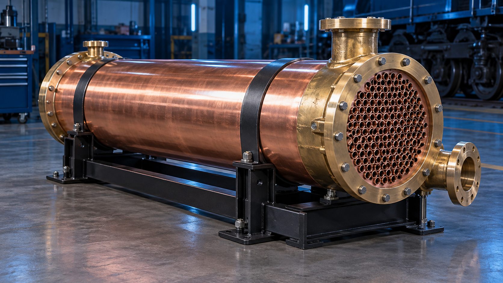 Resfriador tubular 3CDC construído em cobre